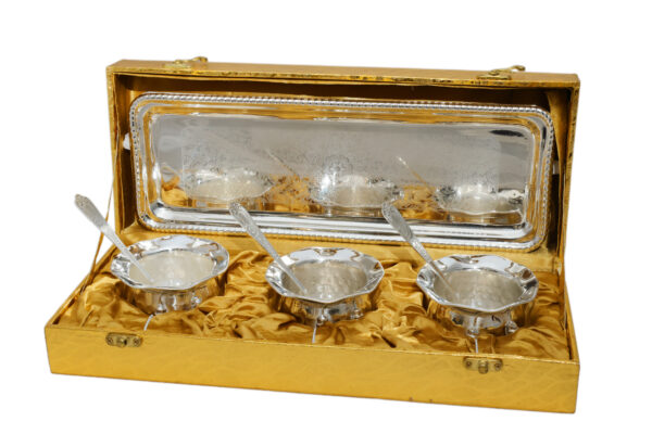 3 piece bowl tray set
