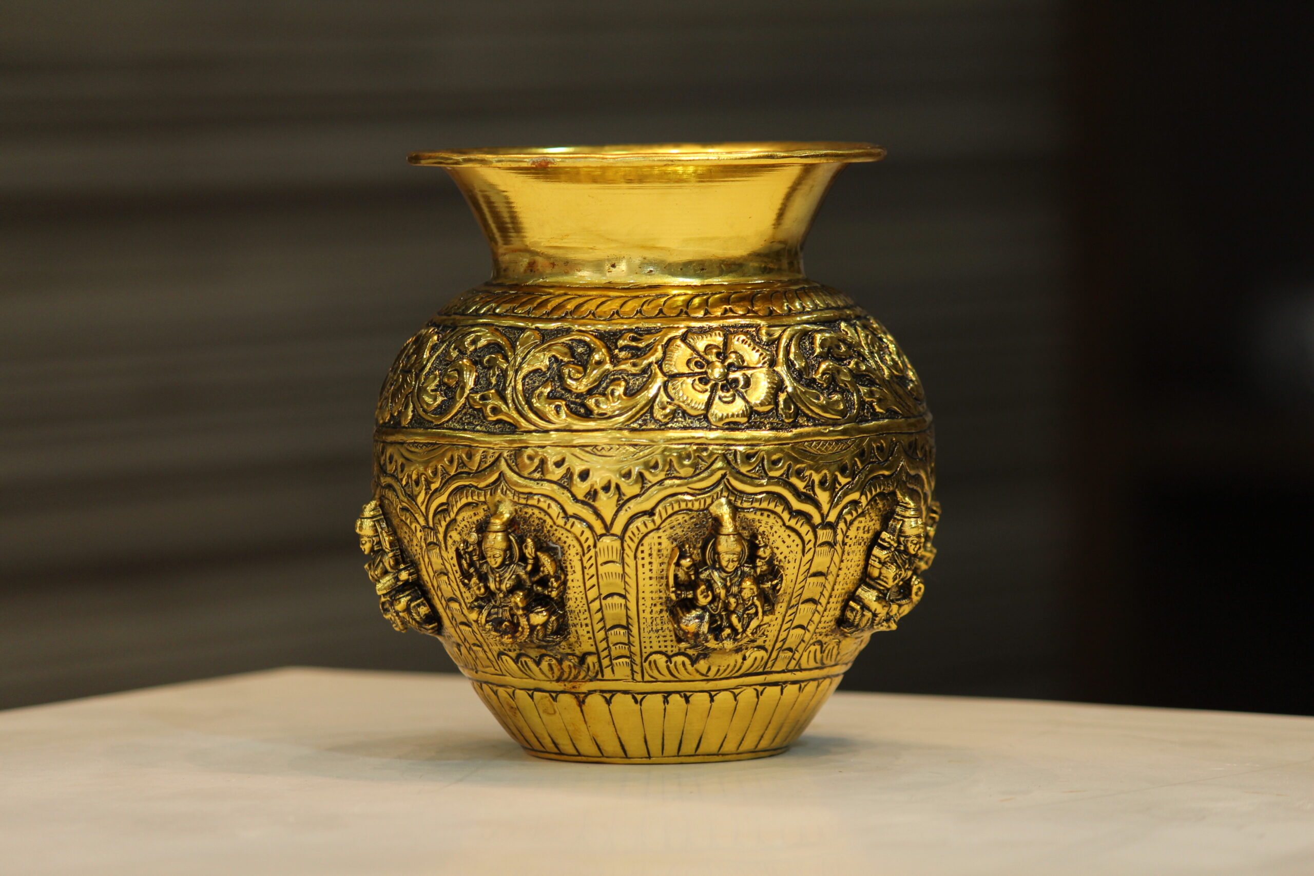 Gold Ashtmukhi Kalash